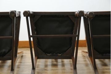 イギリスビンテージ　オーク材　アンティーク調　クラシカルな雰囲気を醸し出すダイニングチェア4脚セット(Dチェア、アームレスチェア、椅子、イス、英国、ヴィンテージ、バラ売り可能)(R-082483)