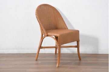 中古　イギリス　LLOYD LOOM(ロイドルーム)　洗練されたデザインのダイニングチェア2脚セット(アームレスチェア、サイドチェア、椅子、イス、英国、バラ売り可能)(定価2脚で約10万円)(R-082484)