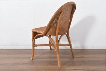 中古　イギリス　LLOYD LOOM(ロイドルーム)　洗練されたデザインのダイニングチェア2脚セット(アームレスチェア、サイドチェア、椅子、イス、英国、バラ売り可能)(定価2脚で約10万円)(R-082484)
