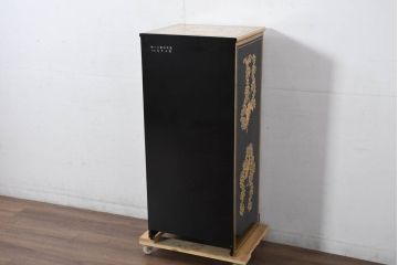 中古　超美品!!　もはや美術品!!　最高級　統一工芸研究院 吉正本　美しい螺鈿(ラデン)細工が目を引く存在感抜群の縦型チェスト(サイドチェスト、引き出し)(定価推定約150万円以上)(R-082490)