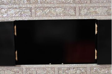 中古　超美品!!　もはや美術品!!　最高級　螺鈿(ラデン)細工　統一工芸研究院 吉正本　煌びやかな意匠が目を引くキャビネット(バンダチ、バンダジ、収納棚、李朝家具)(R-082491)