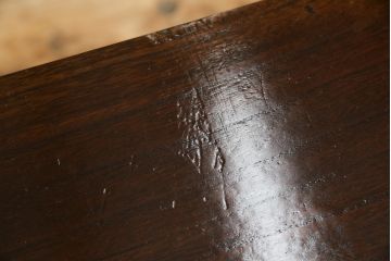 中古　アジア民芸家具　アジアンな雰囲気を高める小振りなサイドキャビネット(李朝箪笥、李朝タンス、小物収納、収納棚、戸棚、飾り棚)(R-082492)