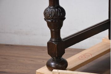 イギリスアンティーク　超美品!!　格式高いソリッド　上品なジャコビアン様式が際立つオーク材製サイドボード(サイドキャビネット、収納棚、戸棚、英国)(R-082498)