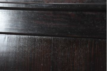中古　超美品　展示品　縞黒檀(シマコクタン)材　洗練された佇まいが魅力的な座卓(ローテーブル、センターテーブル、リビングテーブル)(定価約70万円)(R-082499)
