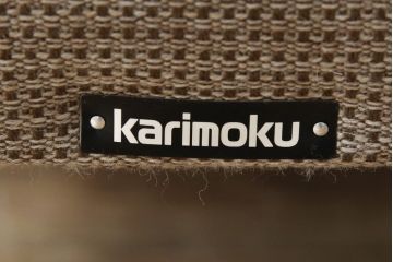 中古　美品!!　カリモク家具(karimoku)　ローバック「ZU16」　ナチュラルモダンな空間を演出する1人掛けソファ(一人掛けソファ、1Pソファ、アームレスチェア)(定価約125000円)(R-082505)