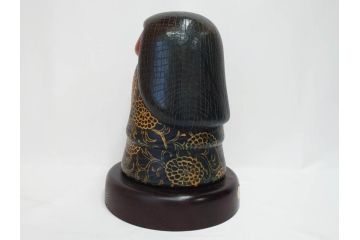 内閣総理大臣賞受賞作家　現代の名工　関口三作　「藍染」　高さ 約36cm　淑やかな美しさ漂う創作こけし(郷土人形玩具、伝統工芸、民芸品、置物、ディスプレイ、木彫、木製)(R-082514)