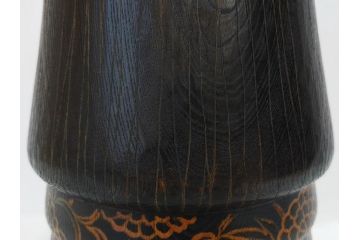 内閣総理大臣賞受賞作家　現代の名工　関口三作　「藍染」　高さ 約36cm　淑やかな美しさ漂う創作こけし(郷土人形玩具、伝統工芸、民芸品、置物、ディスプレイ、木彫、木製)(R-082514)