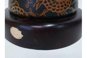 内閣総理大臣賞受賞作家　現代の名工　関口三作　「藍染」　高さ 約36cm　淑やかな美しさ漂う創作こけし(郷土人形玩具、伝統工芸、民芸品、置物、ディスプレイ、木彫、木製)(R-082514)