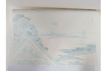 復刻版　昭和37年　加藤版画研究所　葛飾北斎　冨嶽三十六景　木版画7点セット(浮世絵、礫川雪の旦、深川万年橋下、下目黒、江戸日本橋、東都浅草本願寺、東都駿台、隠田の水車)(R-082515)　