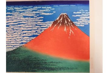 復刻版　昭和37年　加藤版画研究所　葛飾北斎　冨嶽三十六景　木版画7点セット(浮世絵、神奈川沖浪裏、凱風快晴、山下白雨、相州箱根湖水、常州牛堀、相州七里浜、従千住花街眺望の不二)(R-082520)