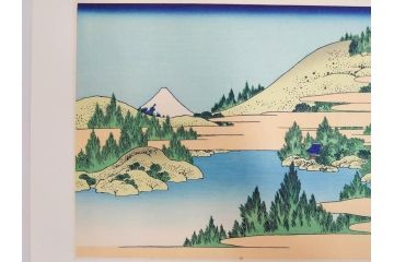 復刻版　昭和37年　加藤版画研究所　葛飾北斎　冨嶽三十六景　木版画7点セット(浮世絵、神奈川沖浪裏、凱風快晴、山下白雨、相州箱根湖水、常州牛堀、相州七里浜、従千住花街眺望の不二)(R-082520)
