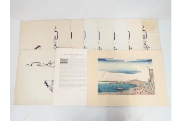 アダチ版画研究所　五都美術社　浮世絵版画撰集　版画8点セット(浮世繪、昇亭北寿、喜多川歌麿、東洲斎写楽、勝川春湖、歌川国政、菱川師宣、鳥居清重、清倍)(R-082521)