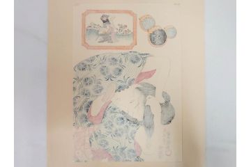 アダチ版画研究所　五都美術社　浮世絵版画撰集　版画7点セット(歌川豊国、豊春、一筆斎文調、葛飾北斎、奥村政信、懐月堂度繁、鳥居清倍)(R-082522)