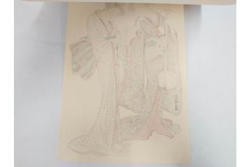 アダチ版画研究所　五都美術社　浮世絵版画撰集　版画8点セット(北尾重政、鳥居清信、清満、清長、石川豊信、栄松斎長喜、安藤広重、勝川春好)(R-082523)