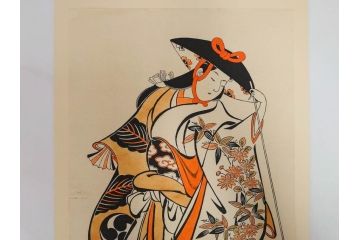 アダチ版画研究所　五都美術社　浮世絵版画撰集　版画8点セット(北尾重政、鳥居清信、清満、清長、石川豊信、栄松斎長喜、安藤広重、勝川春好)(R-082523)