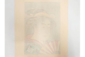 アダチ版画研究所　五都美術社　浮世絵版画撰集　版画8点セット(北尾重政、鳥居清信、清満、清長、石川豊信、栄松斎長喜、安藤広重、勝川春好)(R-082523)
