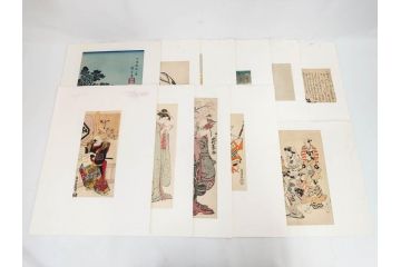アダチ版画研究所　浮世絵版画撰集　版画11点セット(鳥居清朝、清長、清広、清忠、清信、清倍、菱川師宣、安藤広重、懐月堂安知、鈴木春信、葛飾北斎)(R-082524)