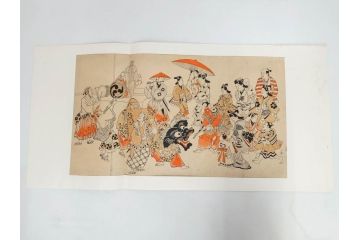 アダチ版画研究所　浮世絵版画撰集　版画11点セット(鳥居清朝、清長、清広、清忠、清信、清倍、菱川師宣、安藤広重、懐月堂安知、鈴木春信、葛飾北斎)(R-082524)