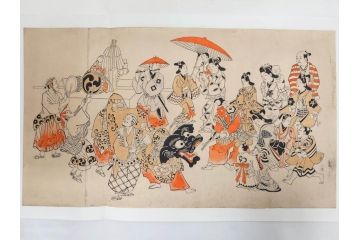 アダチ版画研究所　浮世絵版画撰集　版画11点セット(鳥居清朝、清長、清広、清忠、清信、清倍、菱川師宣、安藤広重、懐月堂安知、鈴木春信、葛飾北斎)(R-082524)