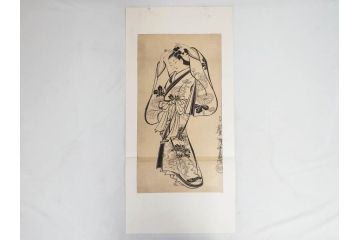 アダチ版画研究所　浮世絵版画撰集　版画11点セット(鳥居清朝、清長、清広、清忠、清信、清倍、菱川師宣、安藤広重、懐月堂安知、鈴木春信、葛飾北斎)(R-082524)