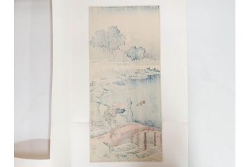 アダチ版画研究所　浮世絵版画撰集　版画11点セット(鳥居清朝、清長、清広、清忠、清信、清倍、菱川師宣、安藤広重、懐月堂安知、鈴木春信、葛飾北斎)(R-082524)