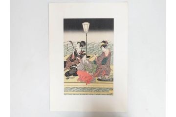アダチ版画研究所　浮世絵版画撰集　版画14点セット(名所江戸百景、歌川広重、国貞、国政、豊広、喜多川歌麿、鳥高斎栄昌、北尾政演、東洲斎写楽、勝川春章、春英、一楽亭栄水、奥村利信、西村重長)(R-082525)