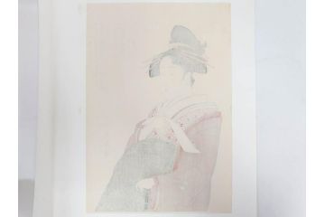 アダチ版画研究所　浮世絵版画撰集　版画14点セット(名所江戸百景、歌川広重、国貞、国政、豊広、喜多川歌麿、鳥高斎栄昌、北尾政演、東洲斎写楽、勝川春章、春英、一楽亭栄水、奥村利信、西村重長)(R-082525)