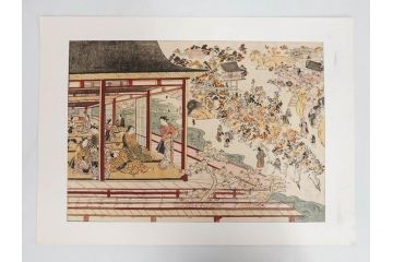 アダチ版画研究所　浮世絵版画撰集　版画14点セット(名所江戸百景、歌川広重、国貞、国政、豊広、喜多川歌麿、鳥高斎栄昌、北尾政演、東洲斎写楽、勝川春章、春英、一楽亭栄水、奥村利信、西村重長)(R-082525)