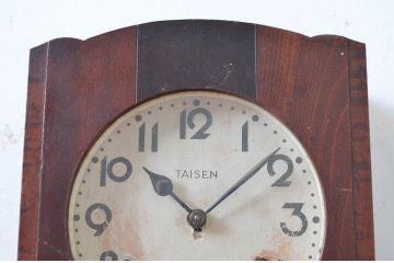 和製アンティーク　今岡時計　TAISEN(タイセン)　味わいあるクラシカルな雰囲気が素敵な振り子時計(柱時計、掛け時計、古時計)(R-082533)