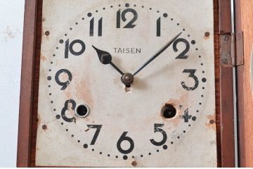 和製アンティーク　今岡時計　TAISEN(タイセン)　味わいあるクラシカルな雰囲気が素敵な振り子時計(柱時計、掛け時計、古時計)(R-082533)