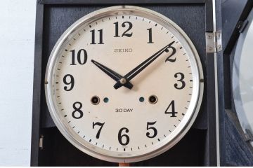 和製アンティーク　SEIKO(セイコー)　30DAY　レトロモダンなデザインが魅力的な振り子時計(1か月巻時計、柱時計、古時計、掛け時計)(R-082535)