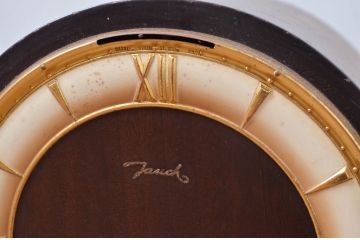 和製アンティーク　Jauch(ヤウフ)　ドイツ　落ち着いた色合いが素敵な置き時計(置時計、古時計)(R-082547)