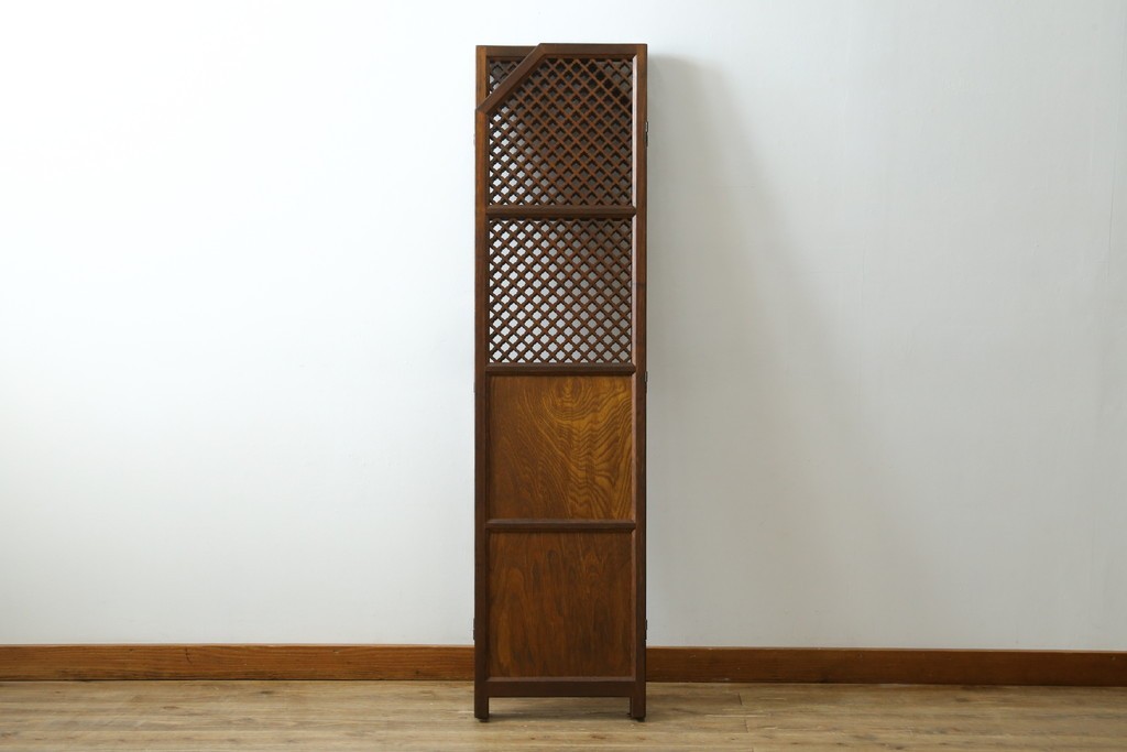 中古　美品　組子細工が美しい3連パーテーション　(R-082548)