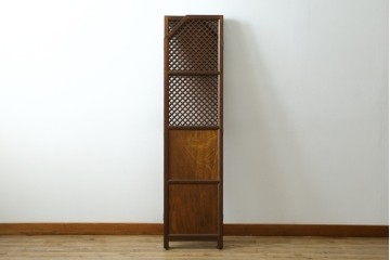 中古　美品　組子細工が美しい3連パーテーション　(R-082548)
