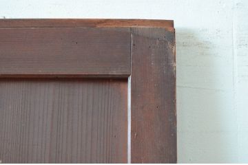 アンティーク建具　経年によって増した味わいが魅力の大きな格子帯戸1枚(引き戸、板戸、格子帯戸、障子戸)(R-082550)