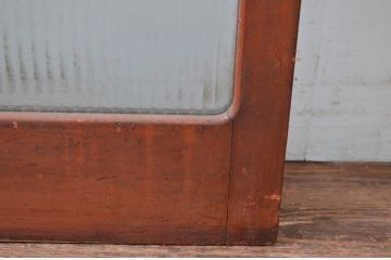 アンティーク建具　使い込まれた風合いが味わい深い幅狭ガラス戸2枚セット(引き戸、建具)(R-82553)