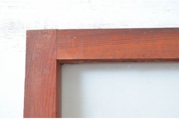 アンティーク建具　レトロな空間づくりにおすすめな幅狭ガラス扉(ドア)1枚(木製扉、建具)(R-082555)
