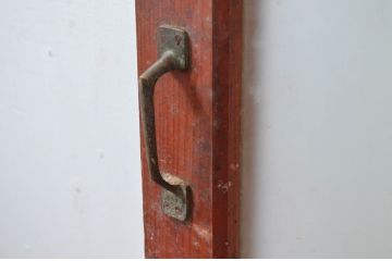アンティーク建具　レトロな空間づくりにおすすめな幅狭ガラス扉(ドア)1枚(木製扉、建具)(R-082555)
