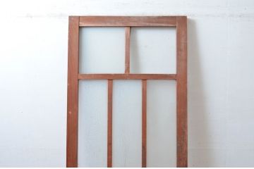 アンティーク建具　レトロな空間づくりにおすすめな幅狭ガラス扉(ドア)1枚(木製扉、建具)(R-082555)
