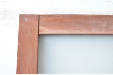アンティーク建具　レトロな空間づくりにおすすめな幅狭ガラス扉(ドア)1枚(木製扉、建具)(R-082555)