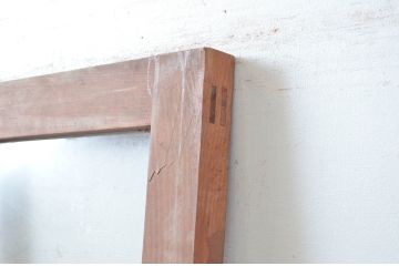アンティーク建具　レトロな空間づくりにおすすめな幅狭ガラス扉(ドア)1枚(木製扉、建具)(R-082555)