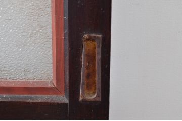アンティーク建具　落ち着いた和の空間を演出するガラス帯戸3枚セット(引き戸、板戸)(R-082558)