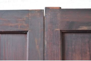 アンティーク建具　落ち着いた和の空間を演出するガラス帯戸3枚セット(引き戸、板戸)(R-082558)