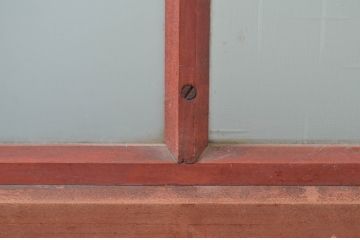 アンティーク建具　落ち着いた和の空間を演出するガラス帯戸3枚セット(引き戸、板戸)(R-082558)