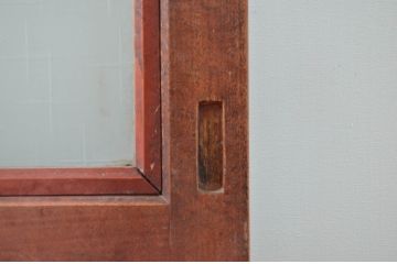 アンティーク建具　落ち着いた和の空間を演出するガラス帯戸3枚セット(引き戸、板戸)(R-082558)