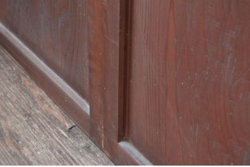 アンティーク建具　落ち着いた和の空間を演出するガラス帯戸3枚セット(引き戸、板戸)(R-082558)