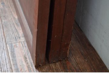 アンティーク建具　落ち着いた和の空間を演出するガラス帯戸3枚セット(引き戸、板戸)(R-082558)