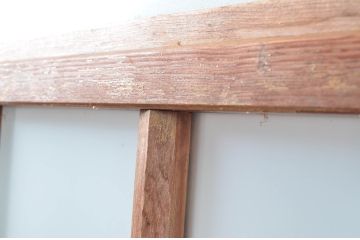 アンティーク建具　使いこまれた木が味わい深い玄関戸3枚セット(引き戸、ガラス戸)(R-082559)