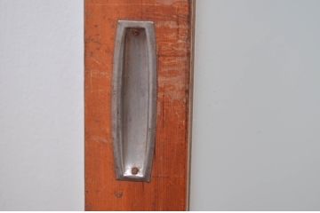 アンティーク建具　使いこまれた木が味わい深い玄関戸3枚セット(引き戸、ガラス戸)(R-082559)