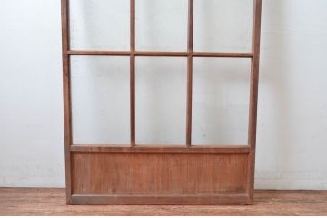 アンティーク建具　使いこまれた風合いが味わい深いガラス戸1枚(引き戸、建具)(R-082560)
